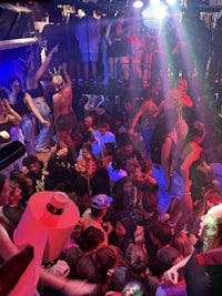 a crowd of people at a nightclub