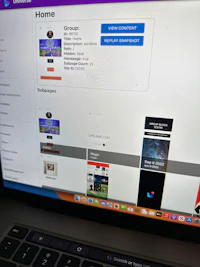 the screen of a laptop with a book on it